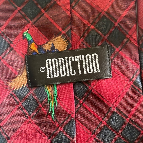 Addiction Pheasant Plaid Tie - Picture 5 of 5